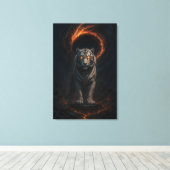 Fantasy White Tiger – Mystic Aura Series Leinwanddruck (Insitu (Holzboden))