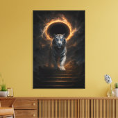 Fantasy White Tiger – Mystic Aura Series Leinwanddruck (Insitu (Wohnzimmer))