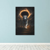 Fantasy White Tiger – Mystic Aura Series Leinwanddruck (Insitu (Holzboden))