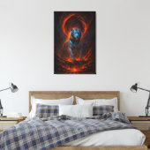 Fantasy White Tiger – Mystic Aura Series Leinwanddruck (Insitu (Schlafzimmer))