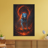 Fantasy White Tiger – Mystic Aura Series Leinwanddruck (Insitu (Wohnzimmer))