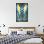 Fantasy White Tiger – Mystic Aura Series Leinwanddruck (Insitu (Schlafzimmer))