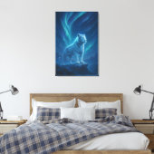 Fantasy White Tiger – Mystic Aura Series Leinwanddruck (Insitu (Schlafzimmer))