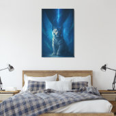 Fantasy White Tiger – Mystic Aura Series Leinwanddruck (Insitu (Schlafzimmer))