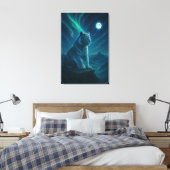 Fantasy White Tiger – Mystic Aura Series Leinwanddruck (Insitu (Schlafzimmer))