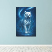 Fantasy White Tiger – Mystic Aura Series Leinwanddruck (Insitu (Holzboden))