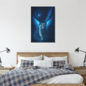 Fantasy White Tiger – Mystic Aura Series Leinwanddruck (Insitu (Schlafzimmer))