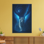Fantasy White Tiger – Mystic Aura Series Leinwanddruck (Insitu (Wohnzimmer))