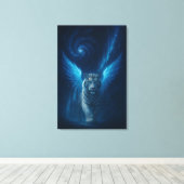Fantasy White Tiger – Mystic Aura Series Leinwanddruck (Insitu (Holzboden))