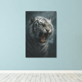 Fantasy White Tiger – Mystic Aura Series Leinwanddruck (Insitu (Holzboden))