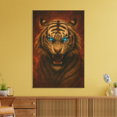 Fantasy White Tiger – Mystic Aura Series Leinwanddruck (Insitu (Wohnzimmer))