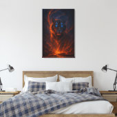 Fantasy White Tiger – Mystic Aura Series Leinwanddruck (Insitu (Schlafzimmer))