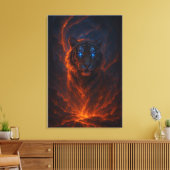 Fantasy White Tiger – Mystic Aura Series Leinwanddruck (Insitu (Wohnzimmer))
