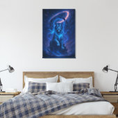 Fantasy White Tiger – Mystic Aura Series Leinwanddruck (Insitu (Schlafzimmer))