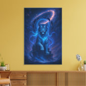Fantasy White Tiger – Mystic Aura Series Leinwanddruck (Insitu (Wohnzimmer))