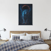 Fantasy White Tiger – Mystic Aura Series Leinwanddruck (Insitu (Schlafzimmer))