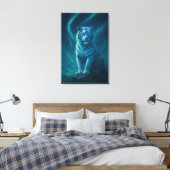 Fantasy White Tiger – Mystic Aura Series Leinwanddruck (Insitu (Schlafzimmer))