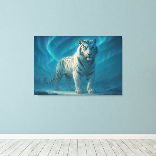 Fantasy White Tiger – Mystic Aura Series | ManJian Leinwanddruck (Insitu (Holzboden))