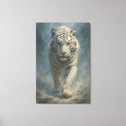 Fantasy White Tiger – Mystic Aura Series | ManJian Leinwanddruck (Vorderseite)