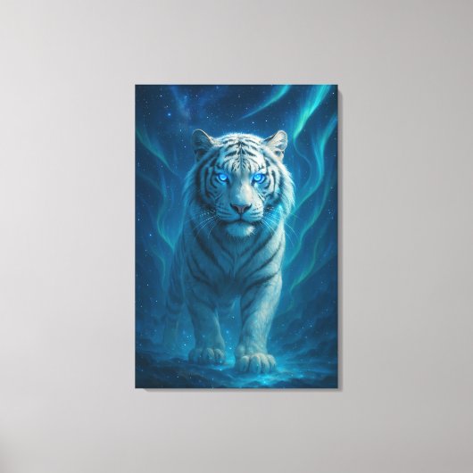 Fantasy White Tiger – Mystic Aura Series | ManJian Leinwanddruck (Vorderseite)