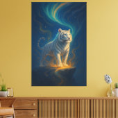 Fantasy White Tiger – Mystic Aura Series | ManJian Leinwanddruck (Insitu (Wohnzimmer))