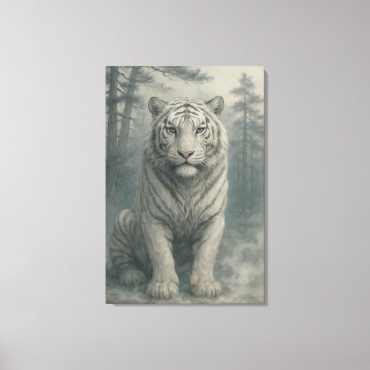 Fantasy White Tiger – Mystic Aura Series | ManJian Leinwanddruck (Vorderseite)