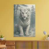 Fantasy White Tiger – Mystic Aura Series | ManJian Leinwanddruck (Insitu (Wohnzimmer))