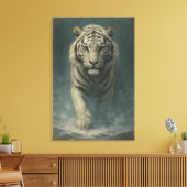 Fantasy White Tiger – Mystic Aura Series | ManJian Leinwanddruck (Insitu (Wohnzimmer))