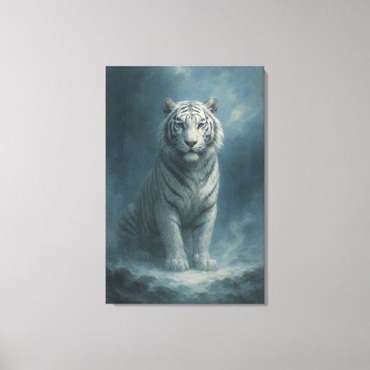 Fantasy White Tiger – Mystic Aura Series | ManJian Leinwanddruck (Vorderseite)
