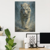 Fantasy White Tiger – Mystic Aura Series | ManJian Poster (Heimbüro)
