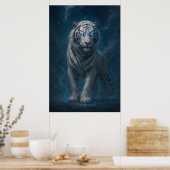Fantasy White Tiger – Mystic Aura Series | ManJian Poster (Küche)