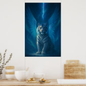 Fantasy White Tiger – Mystic Aura Series | ManJian Poster (Küche)