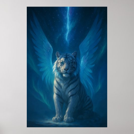 Fantasy White Tiger – Mystic Aura Series | ManJian Poster (Vorne)