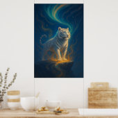 Fantasy White Tiger – Mystic Aura Series | ManJian Poster (Küche)