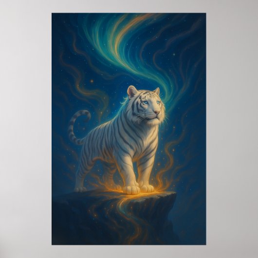 Fantasy White Tiger – Mystic Aura Series | ManJian Poster (Vorne)