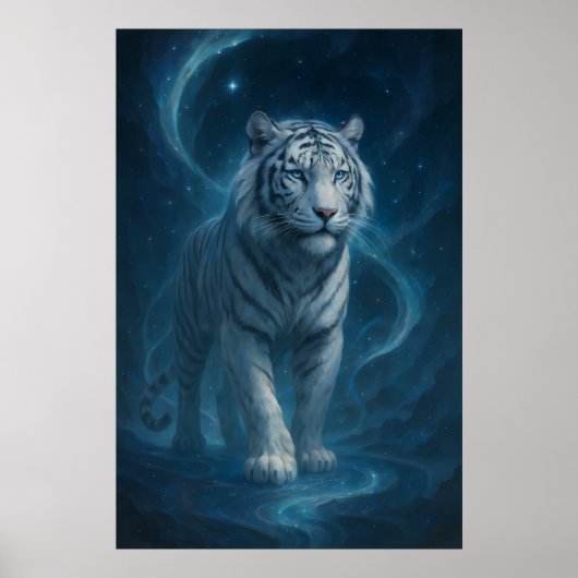 Fantasy White Tiger – Mystic Aura Series | ManJian Poster (Vorne)