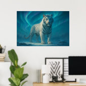 Fantasy White Tiger – Mystic Aura Series | ManJian Poster (Heimbüro)