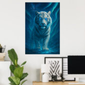Fantasy White Tiger – Mystic Aura Series | ManJian Poster (Heimbüro)