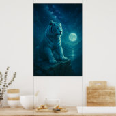 Fantasy White Tiger – Mystic Aura Series Poster (Küche)