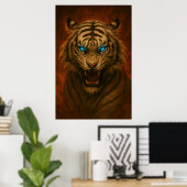 Fantasy White Tiger – Mystic Aura Series Poster (Heimbüro)