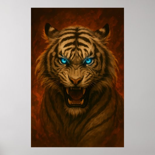 Fantasy White Tiger – Mystic Aura Series Poster (Vorne)
