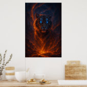 Fantasy White Tiger – Mystic Aura Series Poster (Küche)