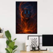 Fantasy White Tiger – Mystic Aura Series Poster (Heimbüro)