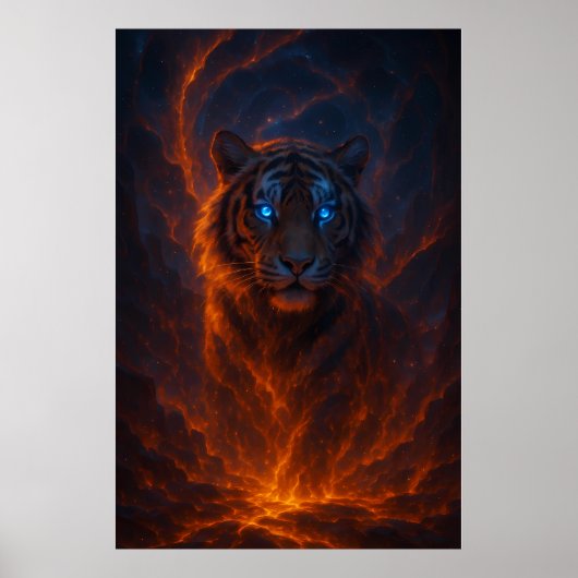 Fantasy White Tiger – Mystic Aura Series Poster (Vorne)