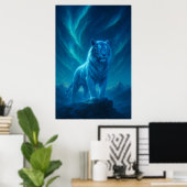 Fantasy White Tiger – Mystic Aura Series Poster (Heimbüro)