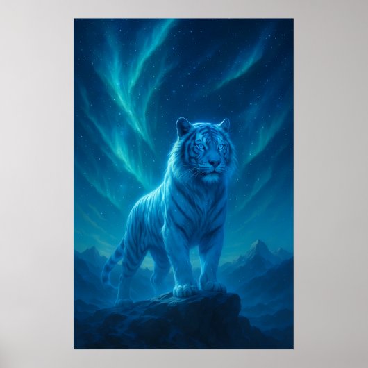 Fantasy White Tiger – Mystic Aura Series Poster (Vorne)