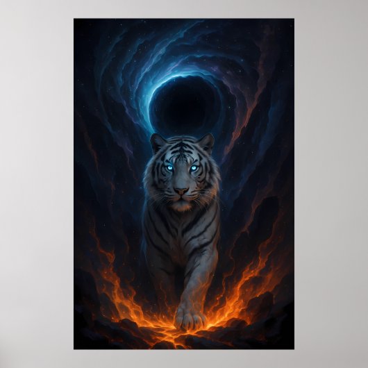 Fantasy White Tiger – Mystic Aura Series Poster (Vorne)