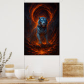 Fantasy White Tiger – Mystic Aura Series Poster (Küche)