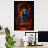 Fantasy White Tiger – Mystic Aura Series Poster (Heimbüro)