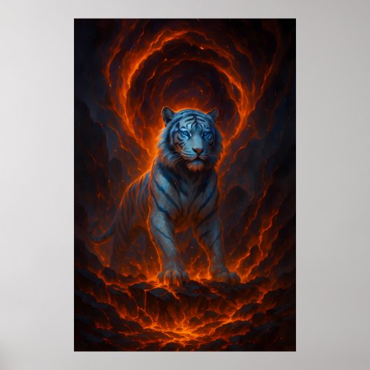 Fantasy White Tiger – Mystic Aura Series Poster (Vorne)